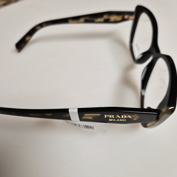 Prada Glossy Black Cat-Eye Glasses - Picture 2 of 4